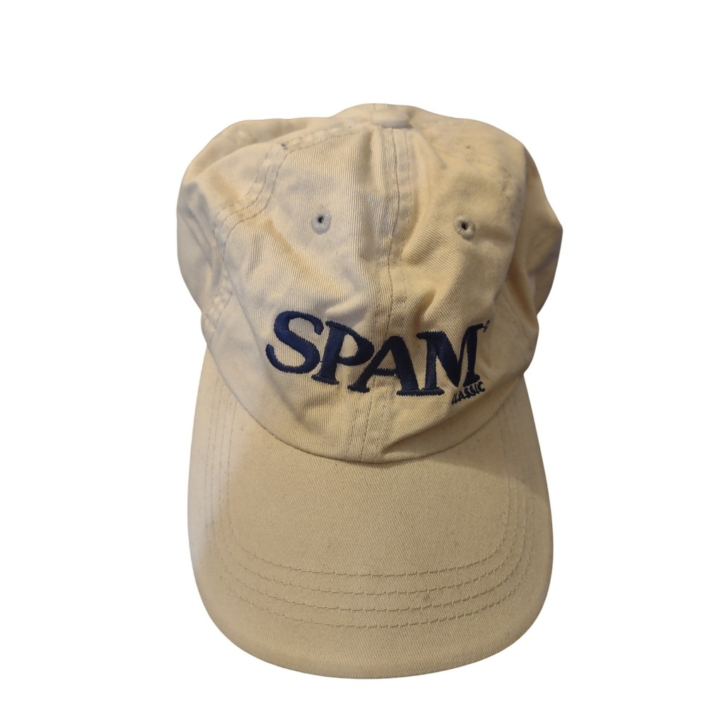 Spam Classic Logo Hat Tan Sportsman Embroidered Adjustable Dad Cap Mens Womens